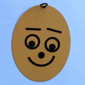 Bo metalansigt i guld